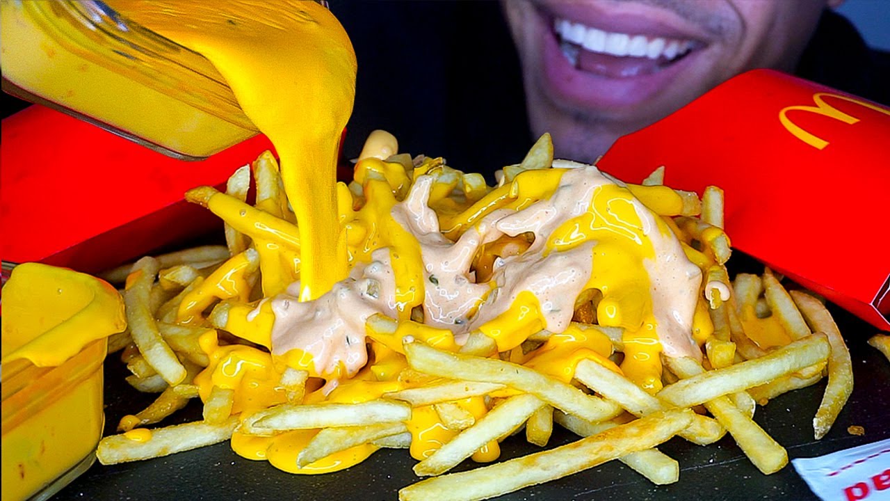 ASMR MCDONALD'S MUKBANG ANIMAL STYLE FRIES | EXTRA CHEESY | EATING SHOW | TALKING REVIEW MESSY