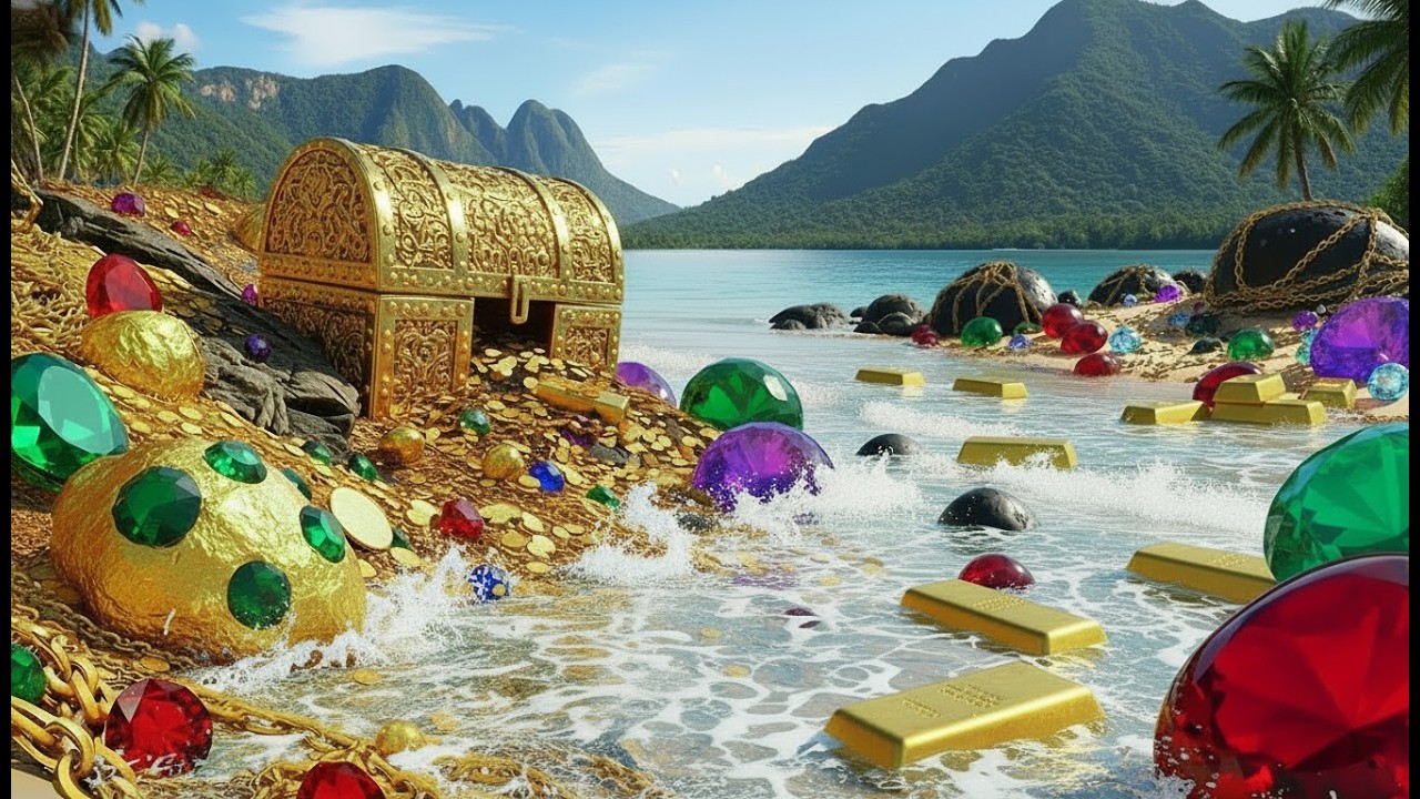 Find treasures in the rivers and mountains near the water!