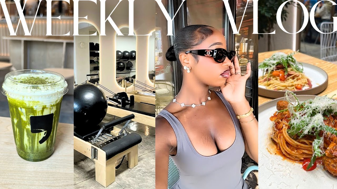 weekly vlog! natural hair struggles + atl day party + back in the gym + viral matcha +patio makeover