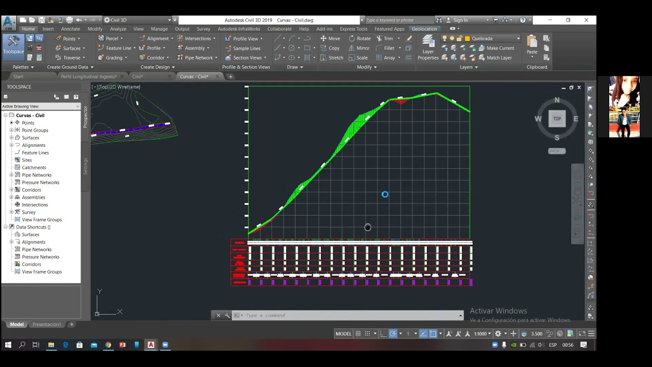 Perfil Longitudinal Civil 3D partiendo de una y varias pendientes versión 2019