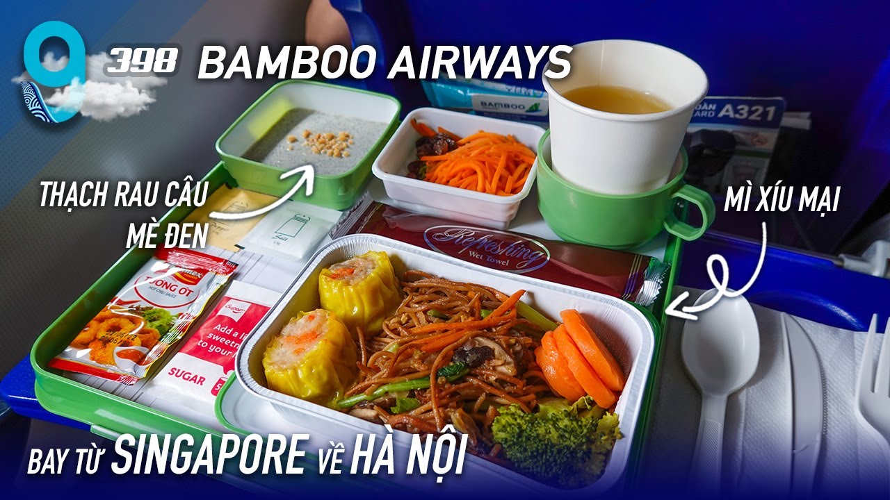 [M9] #398: Mì xíu mại và cơm cá trên chuyến bay từ Singapore về Hà Nội | Yêu Máy Bay