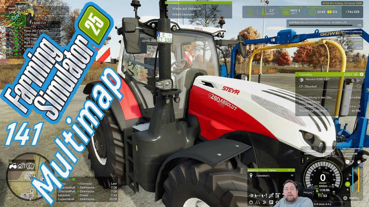 LS 25 Multimap # 141 Da ist mal ein Steyr ich ballen wickeln.