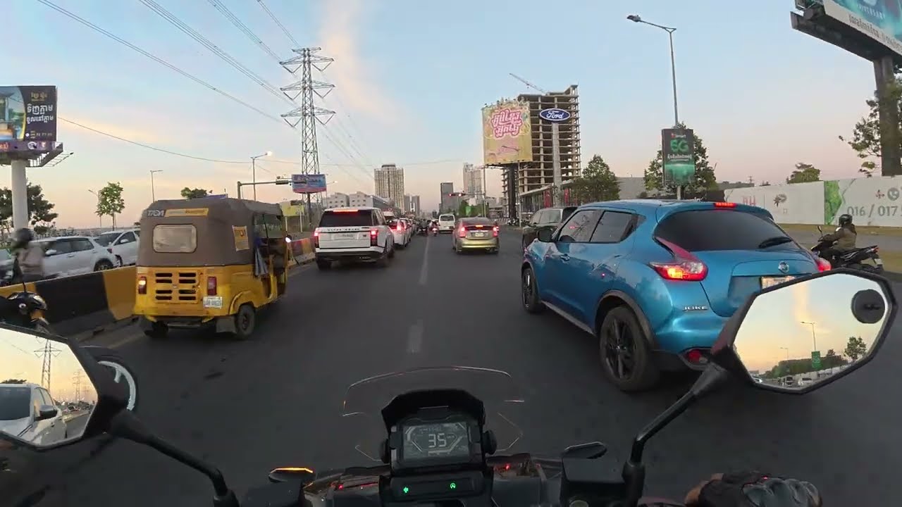 Phnom Penh Ride ASMR | Ep 022 | Evening (4K)