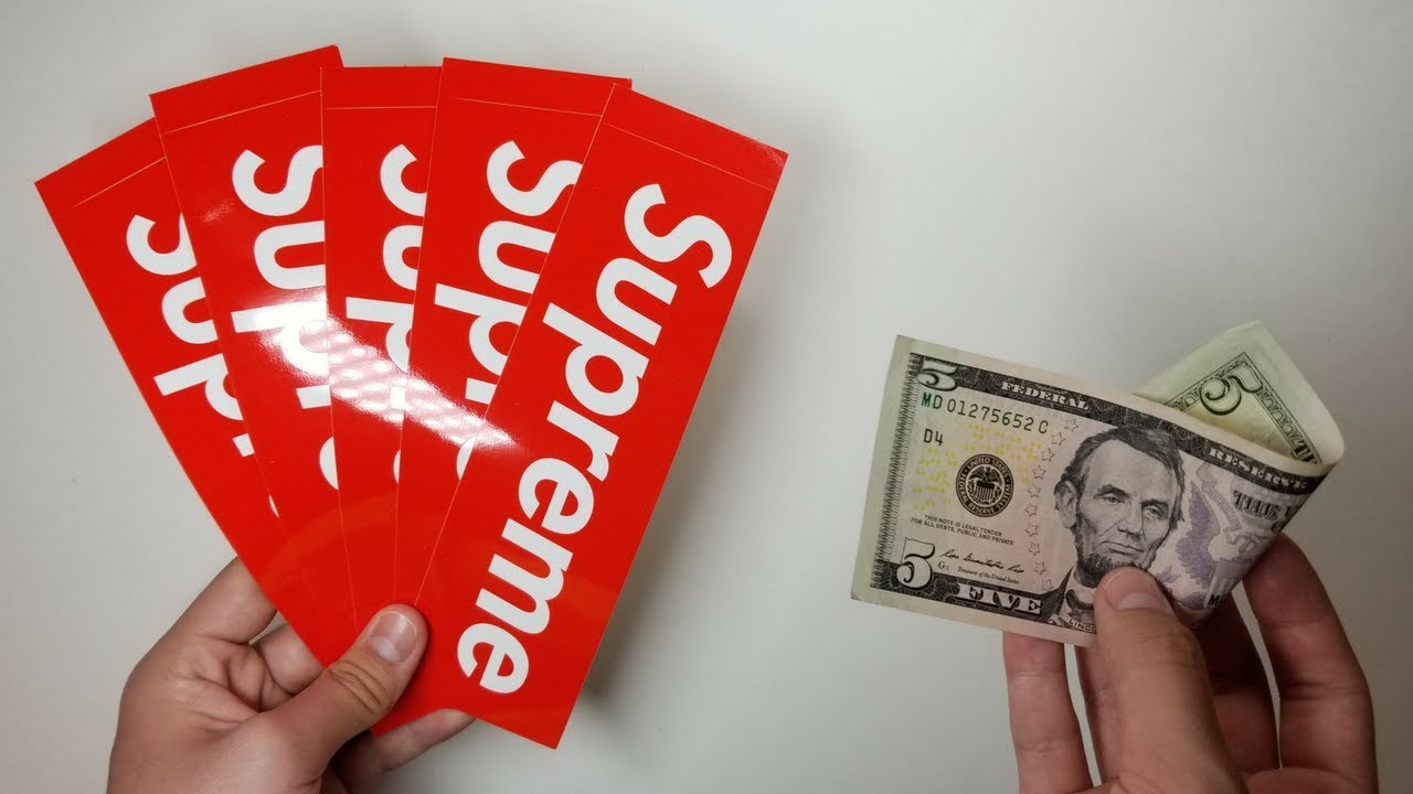 Send Supreme $5...And They'll Send You 5 Stickers!