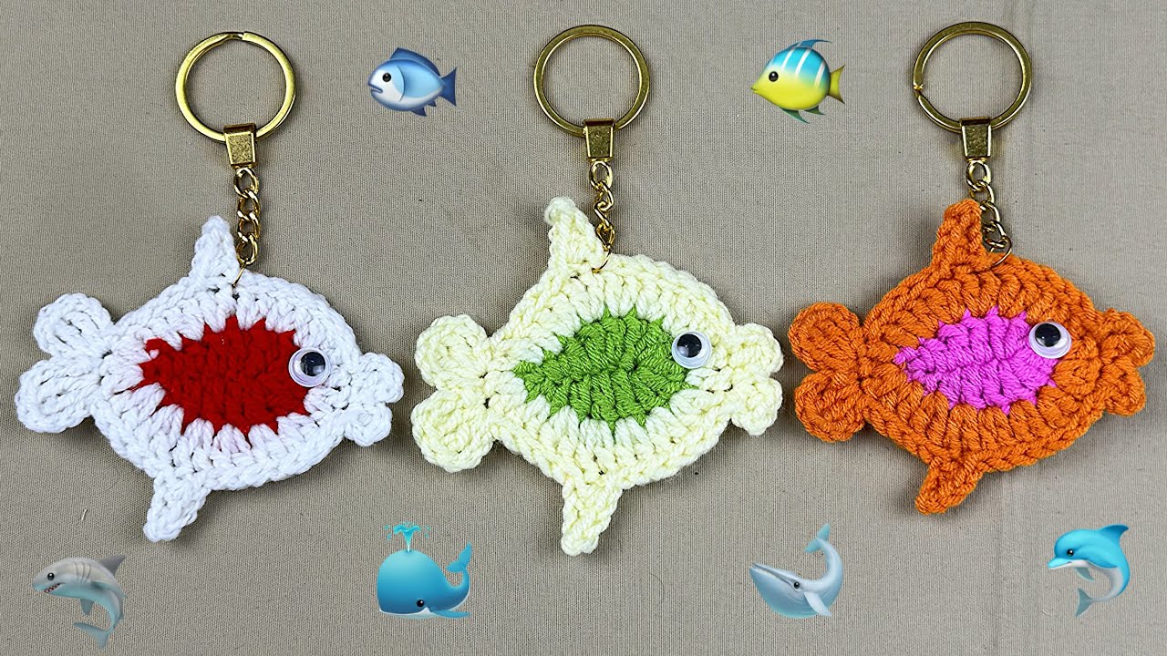 easy crochet fish | fish keychain