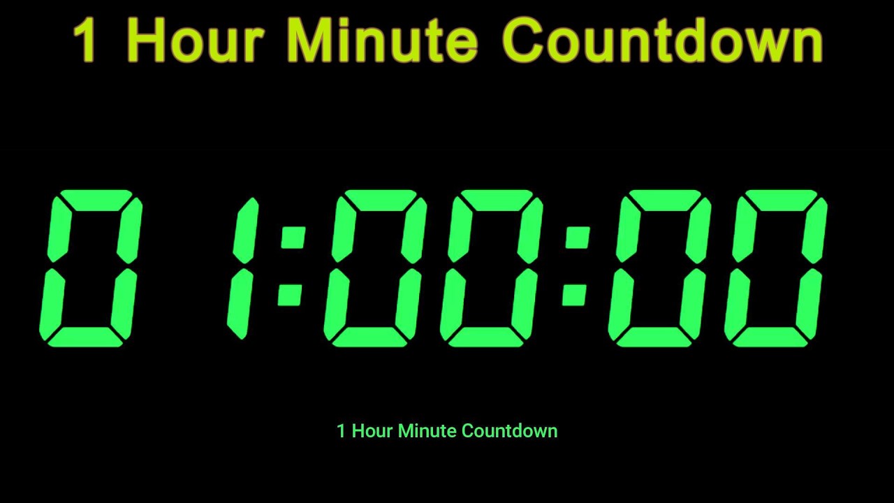 1 Hour Minute Countdown