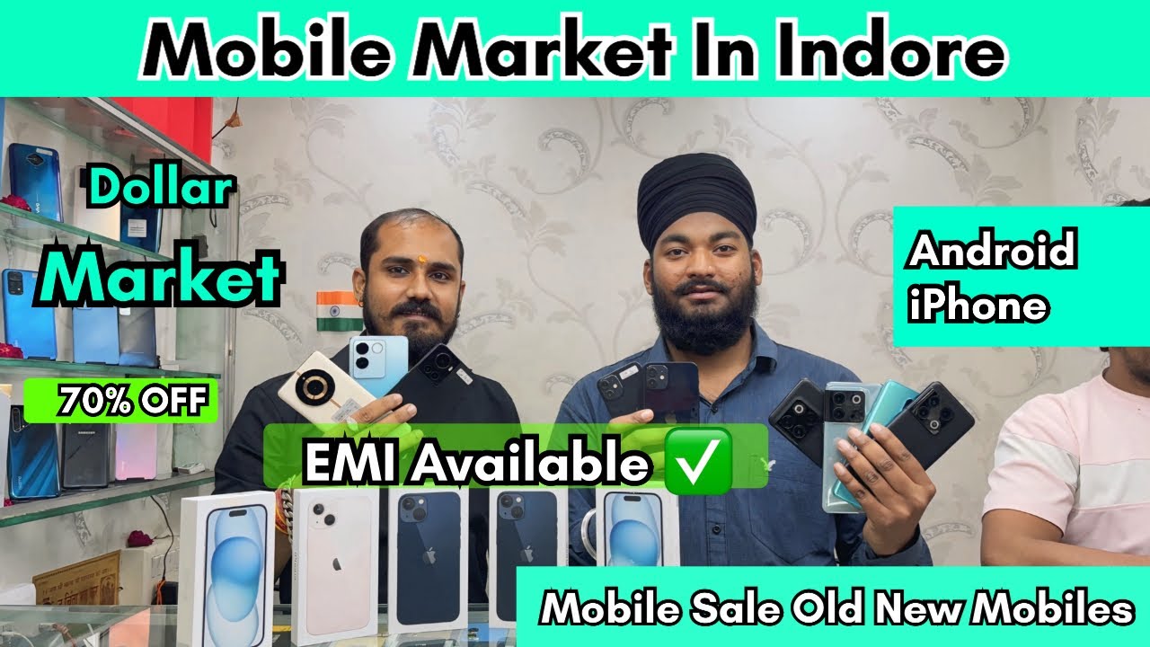 Dollar Market Indore,Biggest iPhone Sale Ever 🔥,Second Hand iPhone And Android Mobiles, 75% OFF 😱