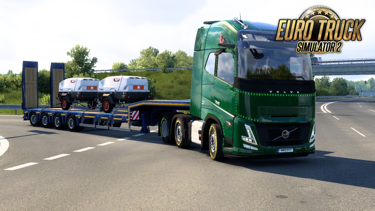 ETS2 - A Bobcat Compressor transported to Amsterdam