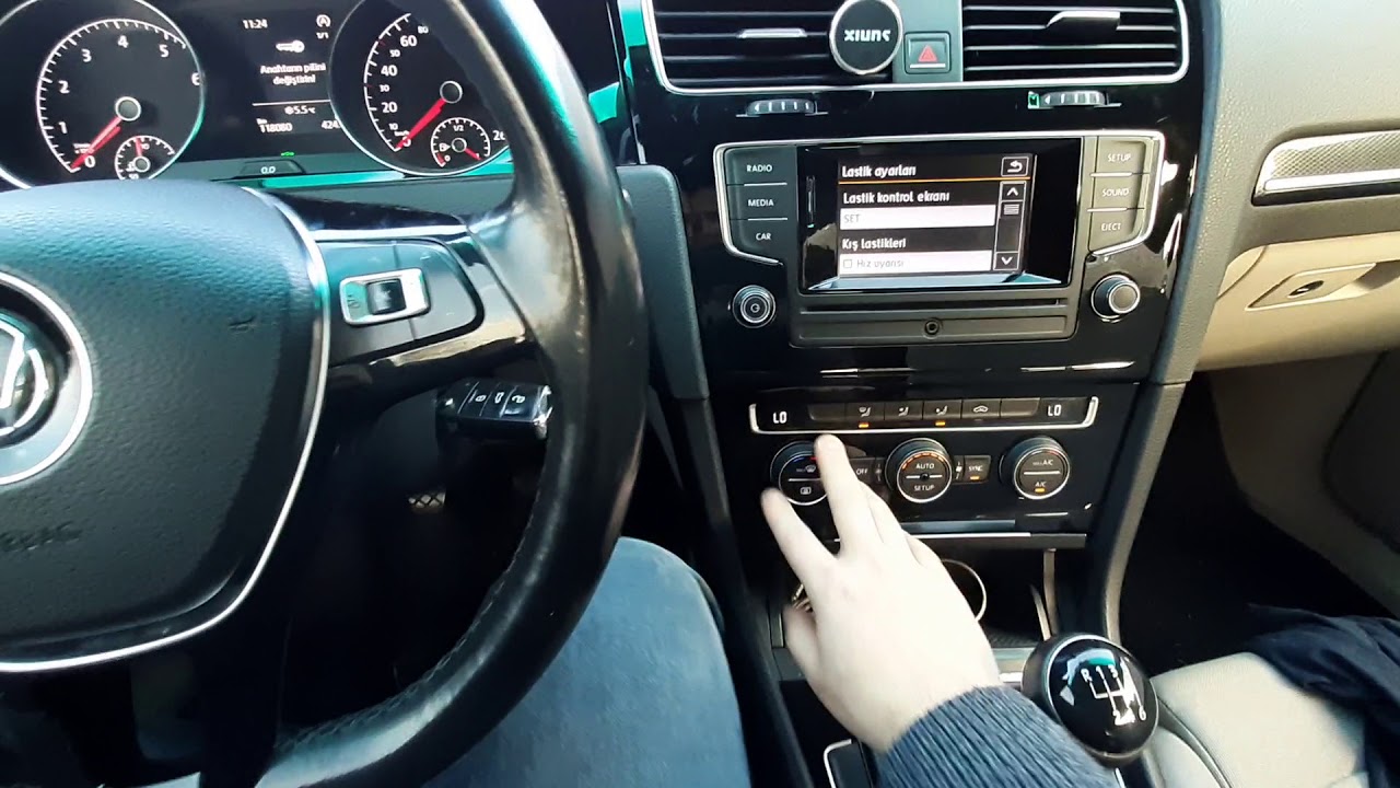 Volkswagen golf lastik basıncı elektronik el freni auto hold klima ayarı