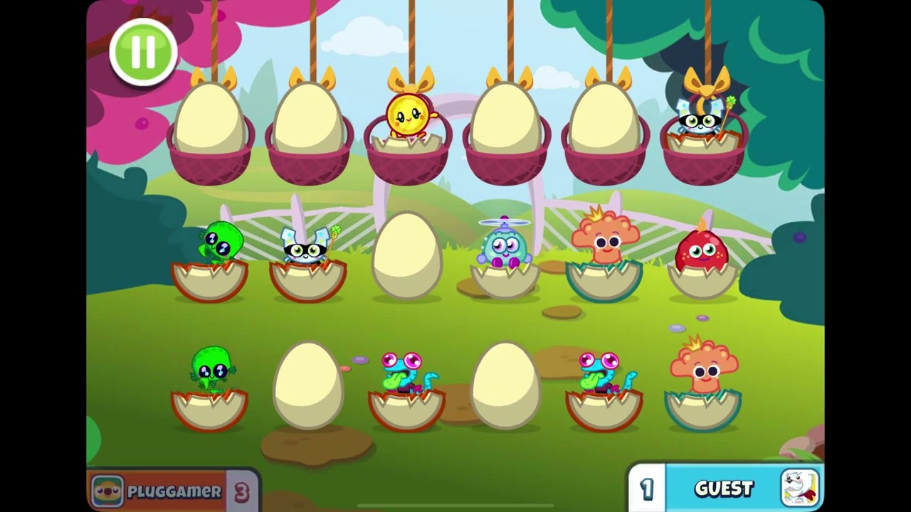 Moshi Egg Playthrough Episode 5: Playing With 2 players Called “Trembly Stadium”