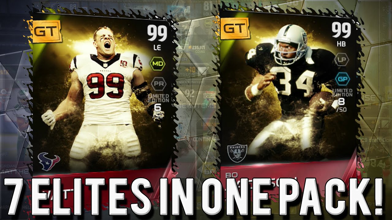 Madden Ultimate Team 15 | 7 ELITES IN ONE PACK! LOMBARDI PACK OPENING! GOLDEN TICKET BO AND WATT