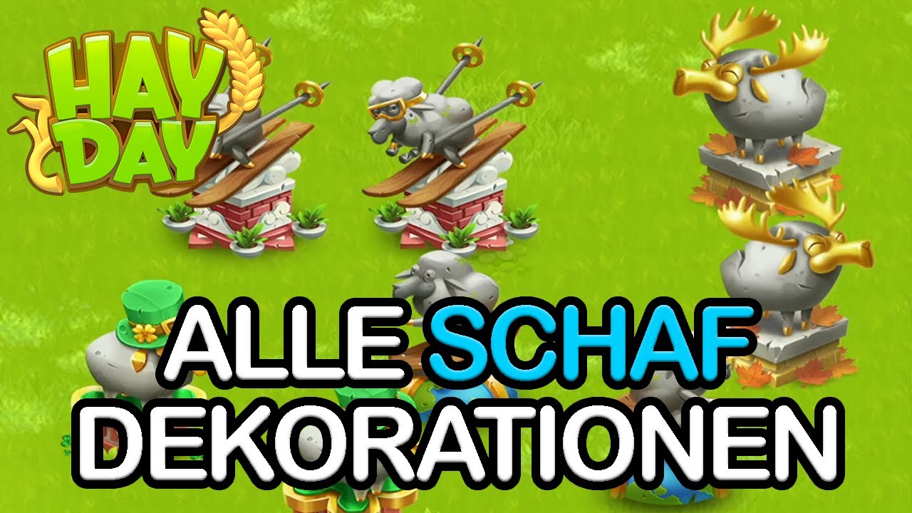 🐑 ALLE SCHAF DEKORATIONEN in Hay Day | SyromerB