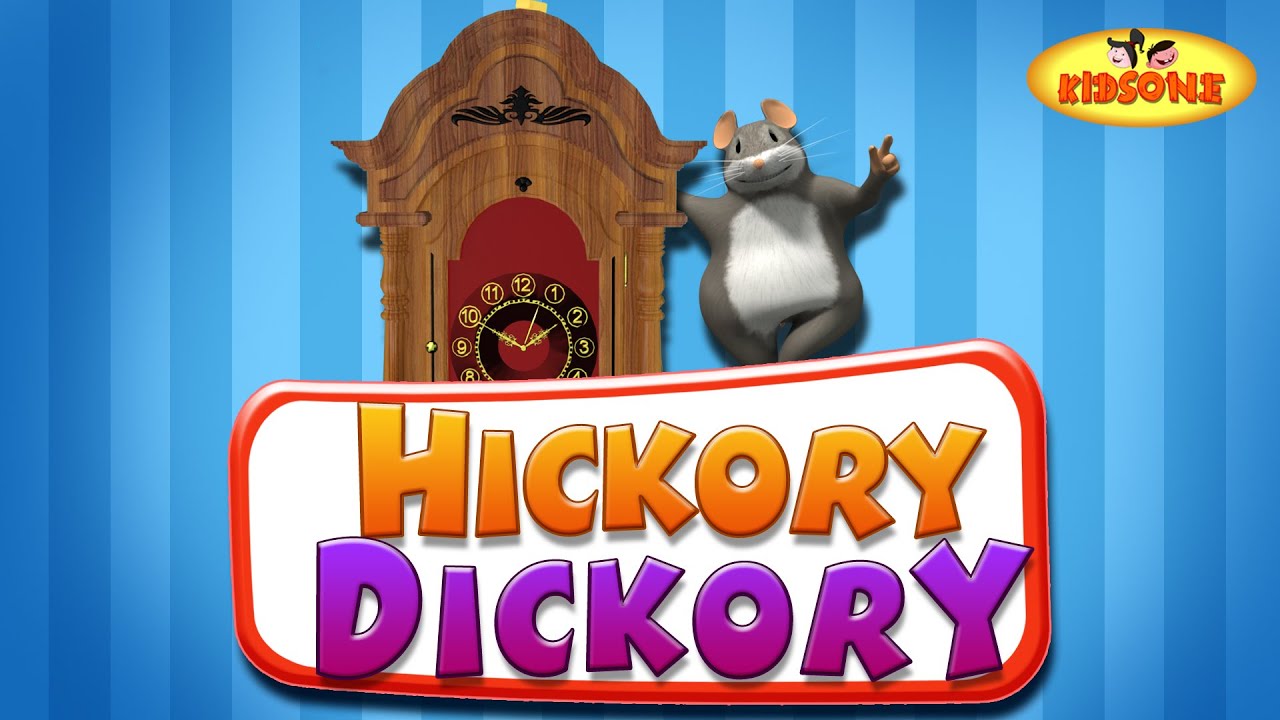Hickory Dickory Dock | Nursery 3D Rhyme with Lyrics | For Children - KidsOne
