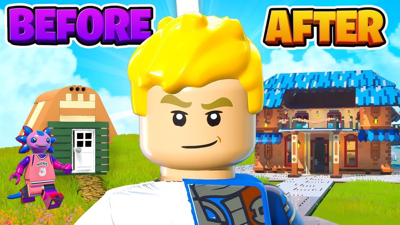 Surprising Caylus with his DREAM Village in LEGO Fortnite