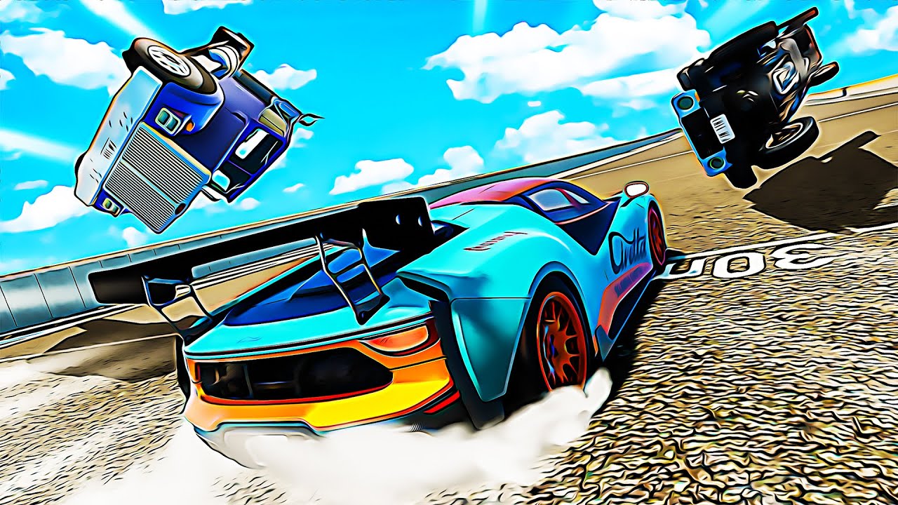 Racing Against an AVALANCHE OF CARS in BeamNG Mods!!