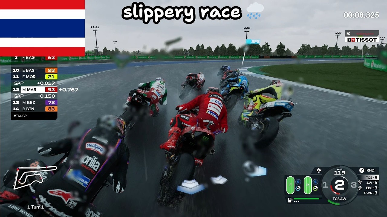 Slippery Race 💦🌧️ | Marc Márquez, Ducati Lenovo - MotoGP 25, Chang International Circuit Thailand