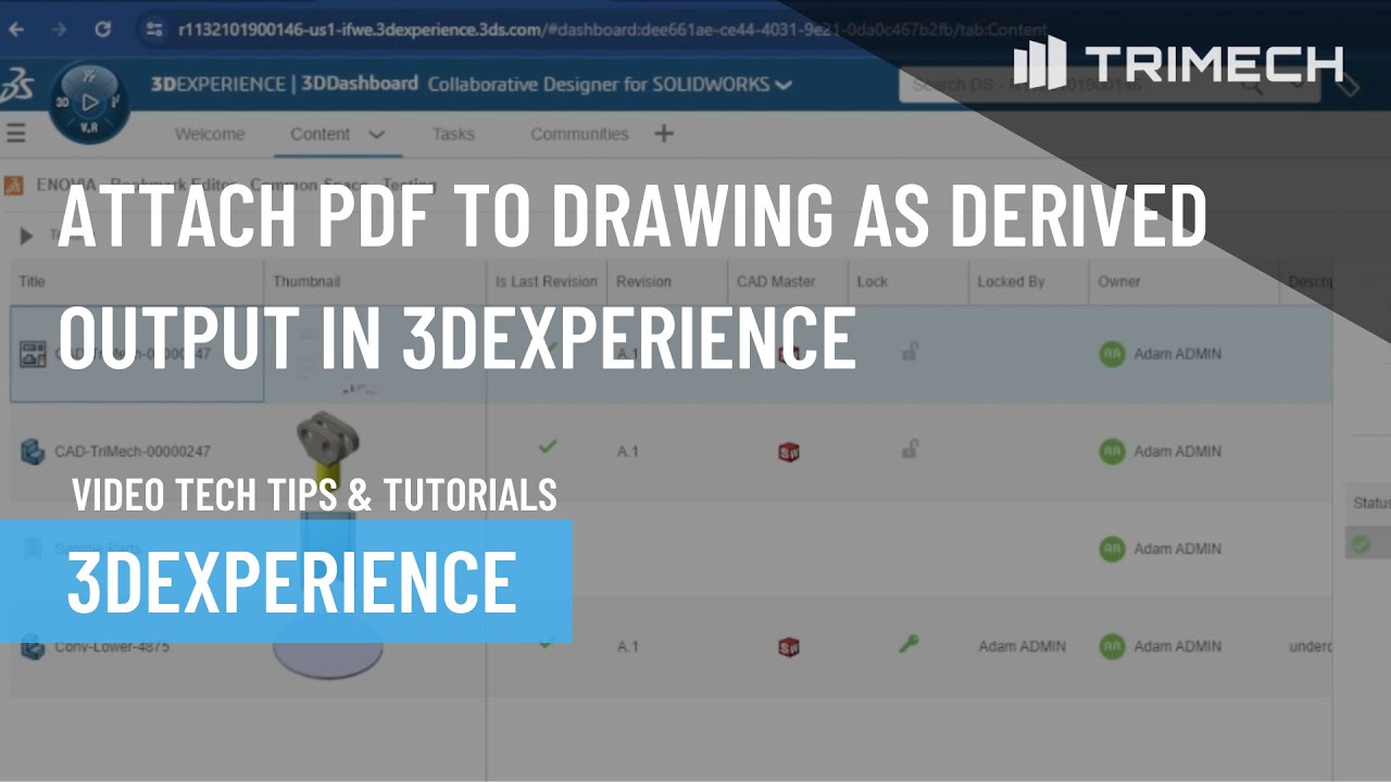 Attach PDF to a Drawing as a Derived Output on the3DEXPERIENCE Platform