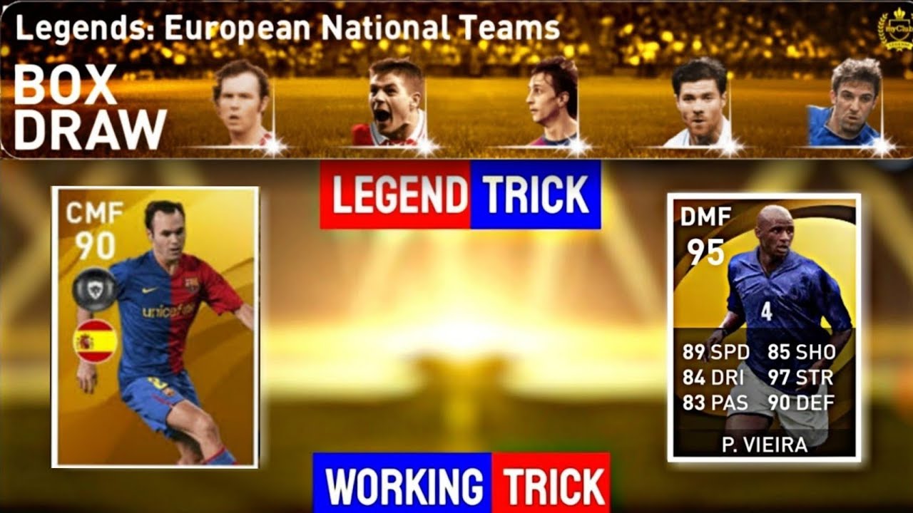 BUG TRICK TO GET LEGEND INIESTA , GERRARD AND VIERA FROM GP LEGEND BOX DRAW || LEGEND BOX DRAW TRICK