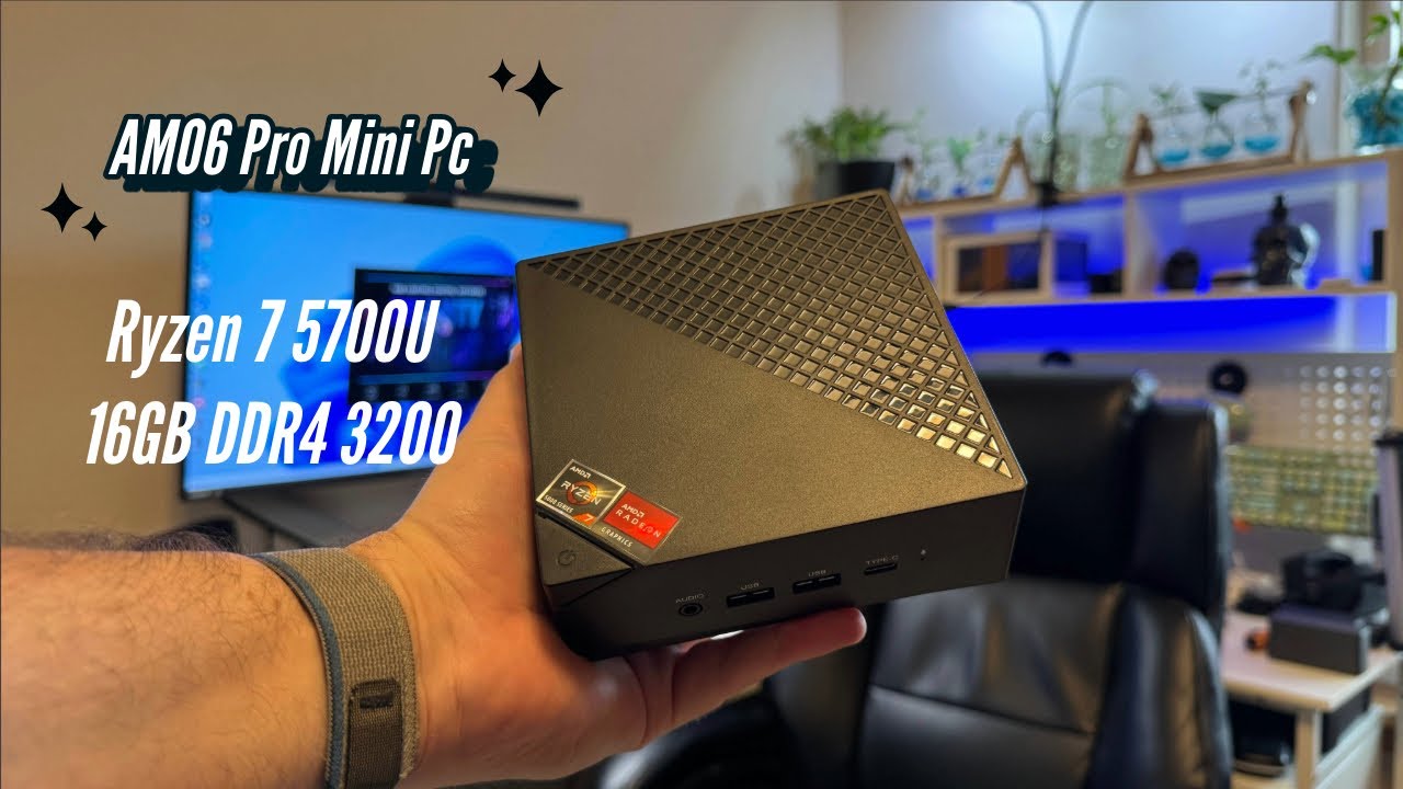 Мини-игровой ПК, AMD Ryzen 7 5700U (8 ядер/16 потоков, до 4,3 ГГц), 16 ГБ DDR4