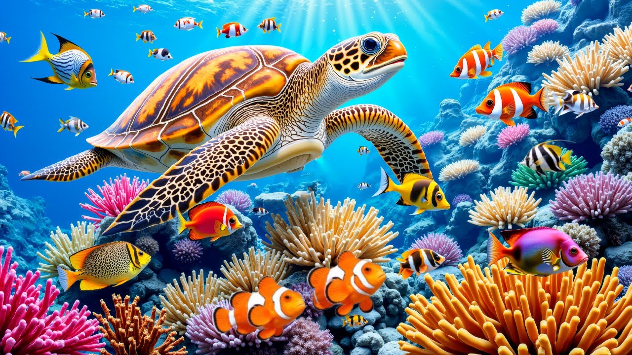 Beautiful Relaxing Music 🐠 Calm Piano & Coral Reef Ambience for Stress Relief & Deep Sleep 😴