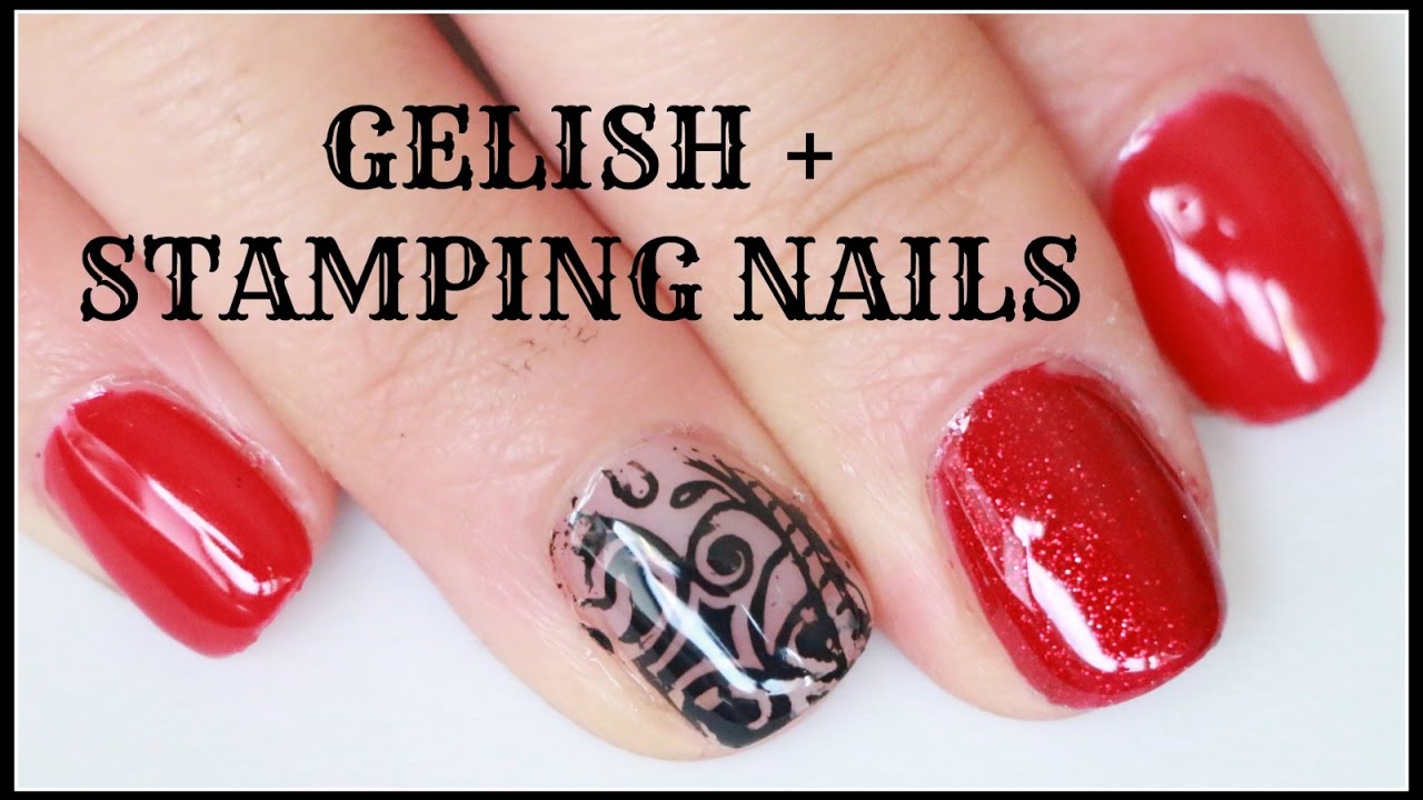GELISH + STAMPING NAILS