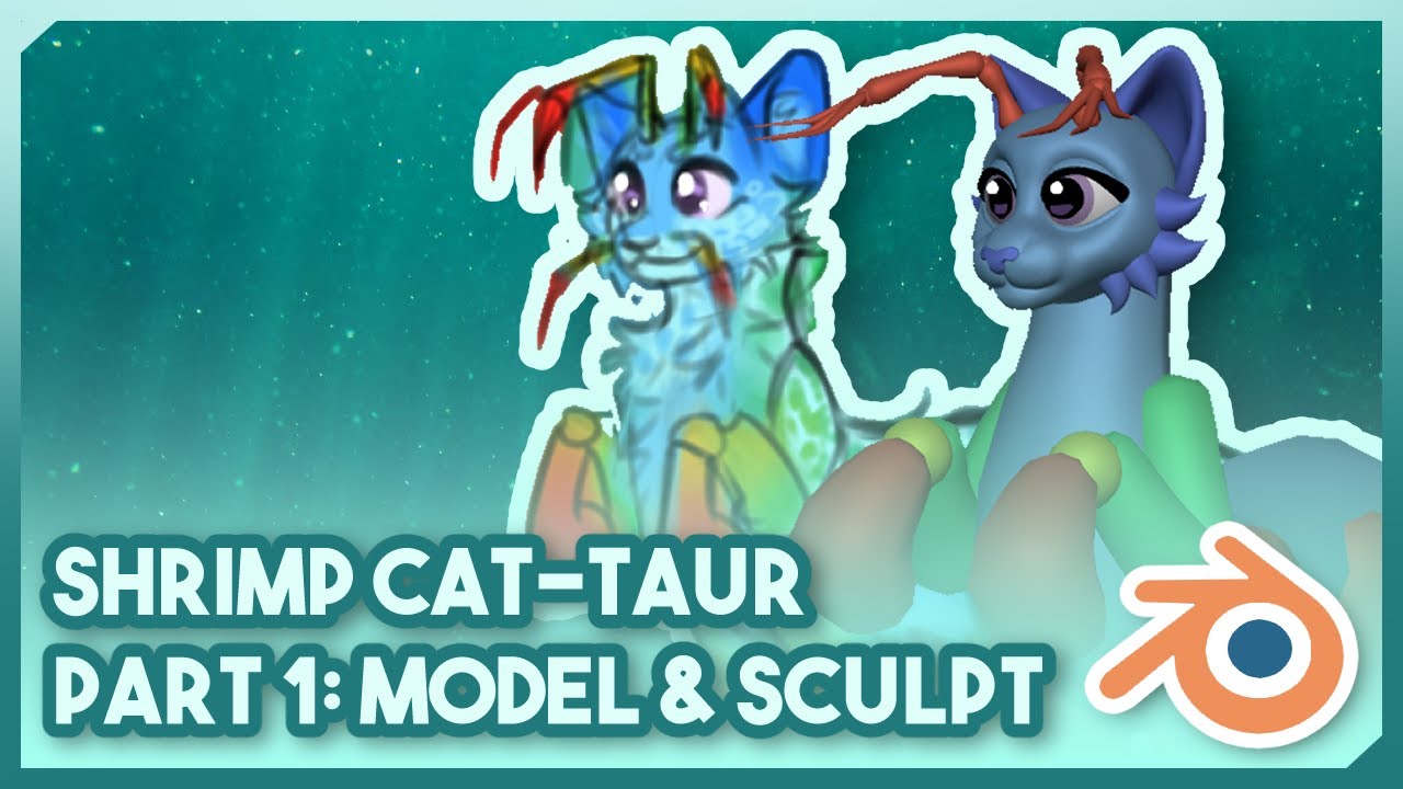 Creating a Shrimp Cat-Taur || Part 1: Base Model & Sculpt