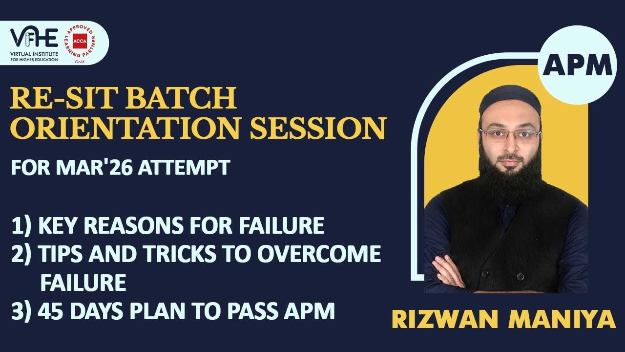 ACCA APM | Why Students Fail ACCA APM | Tips to Pass & 45-Day Plan | Re-sit Mar'26 Batch