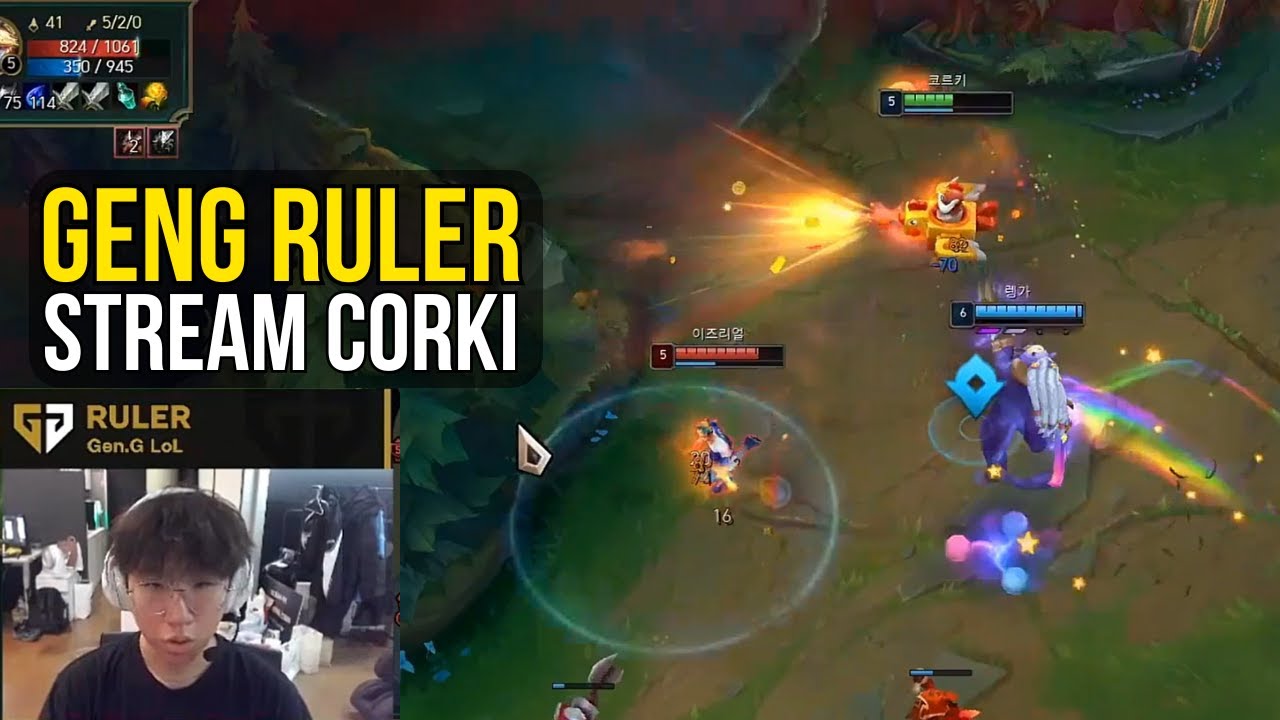 GENG Ruler Stream Corki Destroy Korea Challenger Ezreal Engsub