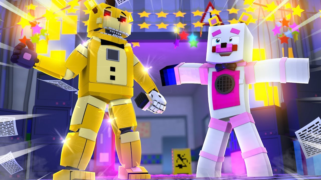Golden Freddy Visits Funtime Freddy's NEW Location! Minecraft FNAF Roleplay