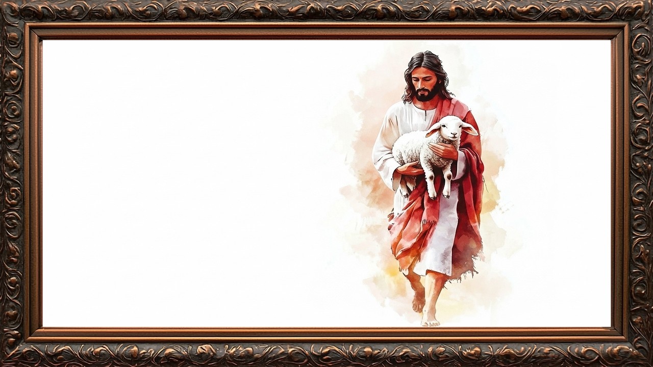 🖼️ Jesus Christ Classic Portrait Vintage Frame | Elegant Religious Decor in 4K