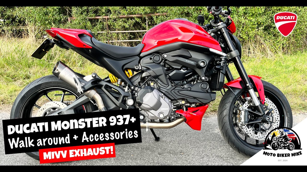 Accessory ideas - Ducati Monster 937+ Plus - Walk around (Mivv Exhaust) [720p]