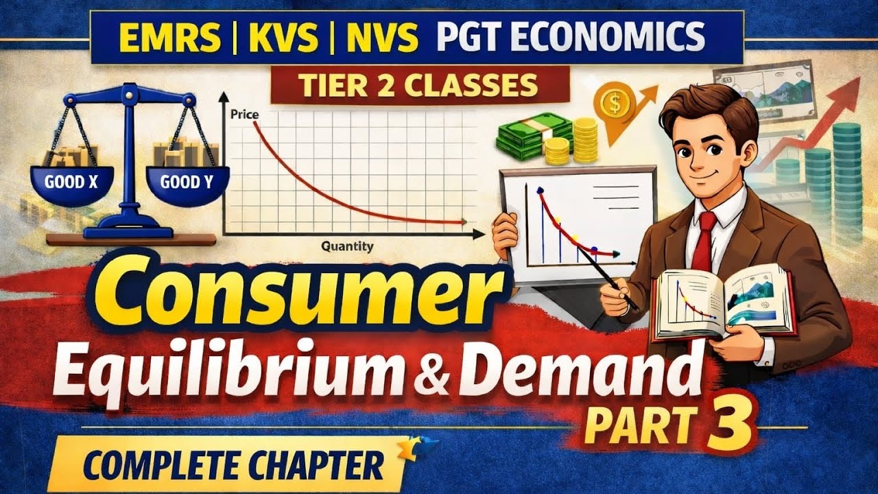 EMRS / KVS / NVS PGT Economics | Consumer Equilibrium & Demand Part 3 | Hindi + English 