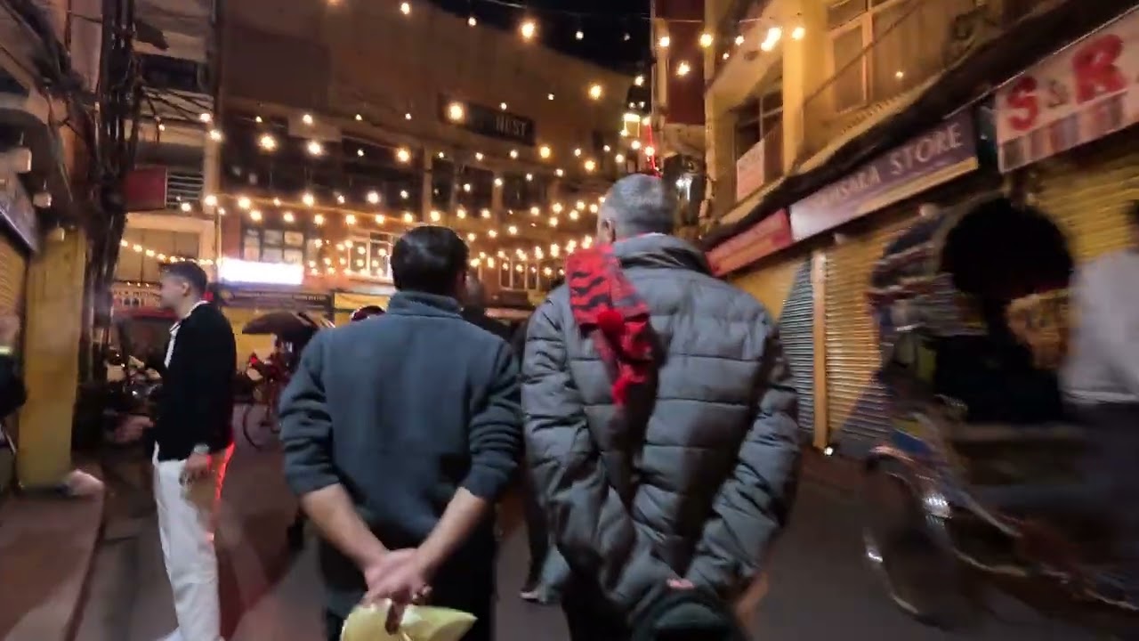 Thamel, Katmandou (Népal) la nuit