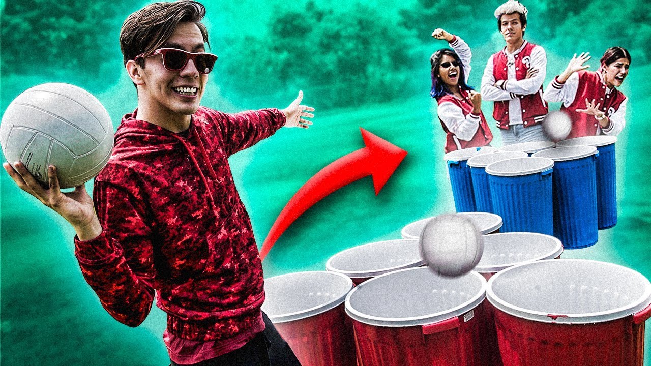 LANZAMOS UNA PELOTA A UN VASO GIGANTE Y CUMPLIMOS CASTIGOS *CON LOS POLINESIOS - TEAM VS TEAM
