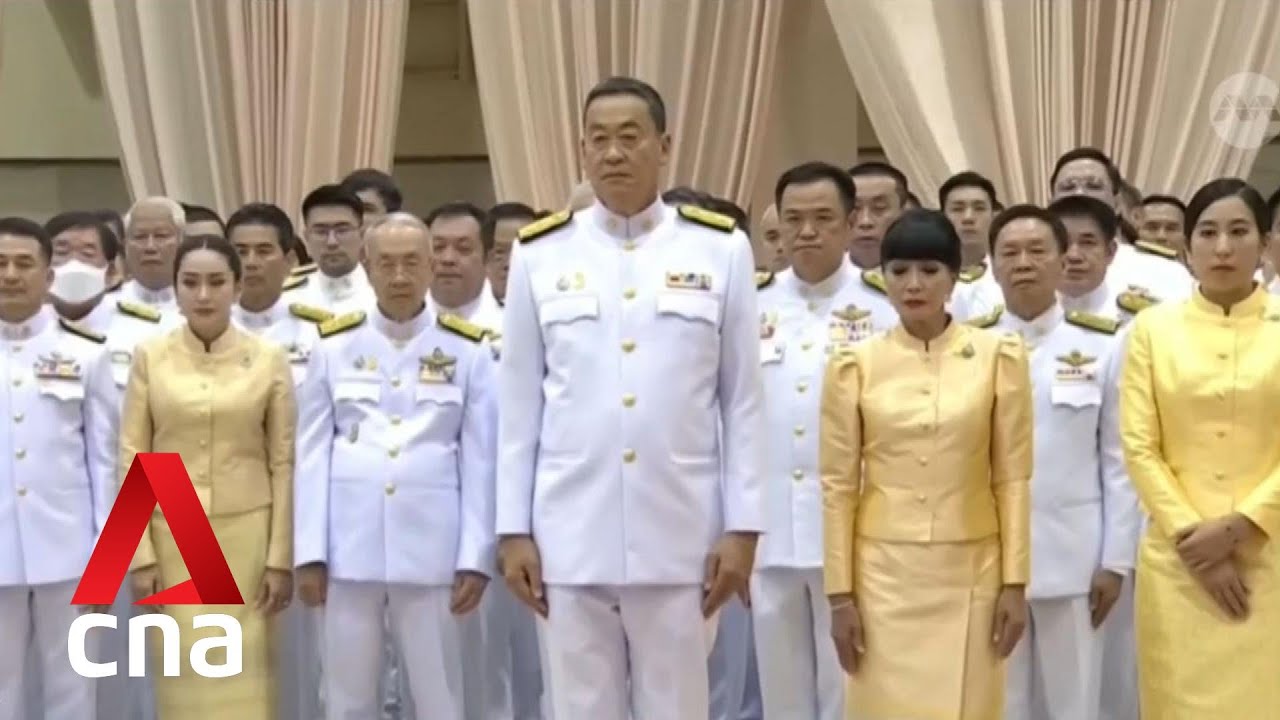 New Thai PM Srettha Thavisin receives royal endorsement in ceremony at Pheu Thai HQ