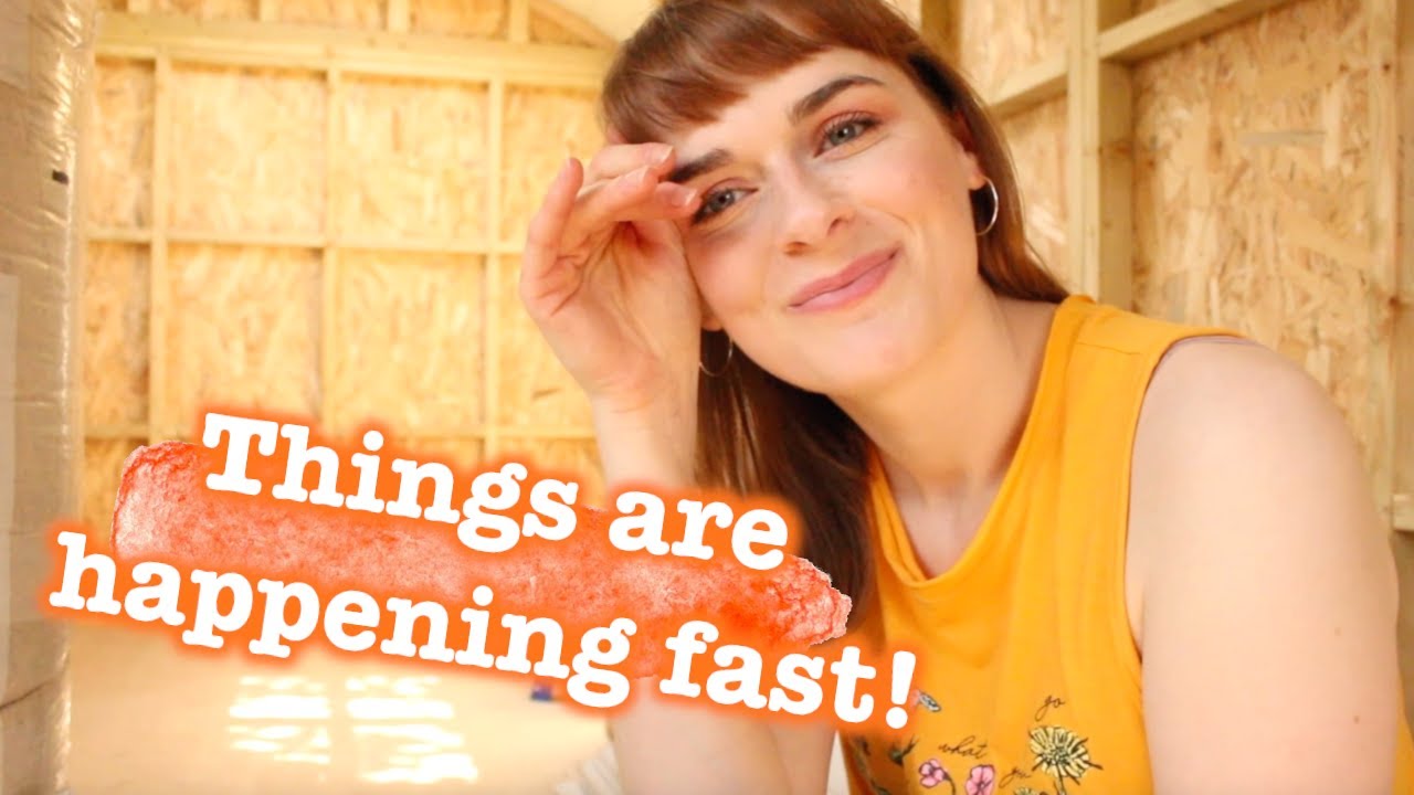 We have floors, we have a ceiling! ✨ ~ Shepherd's Hut vlog