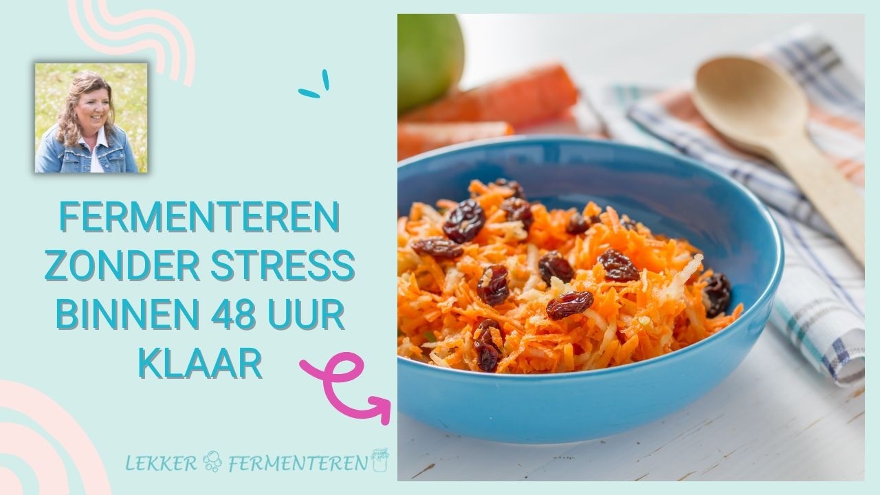 Fermenteren voor beginners: snelle wortelsalade vol probiotica.