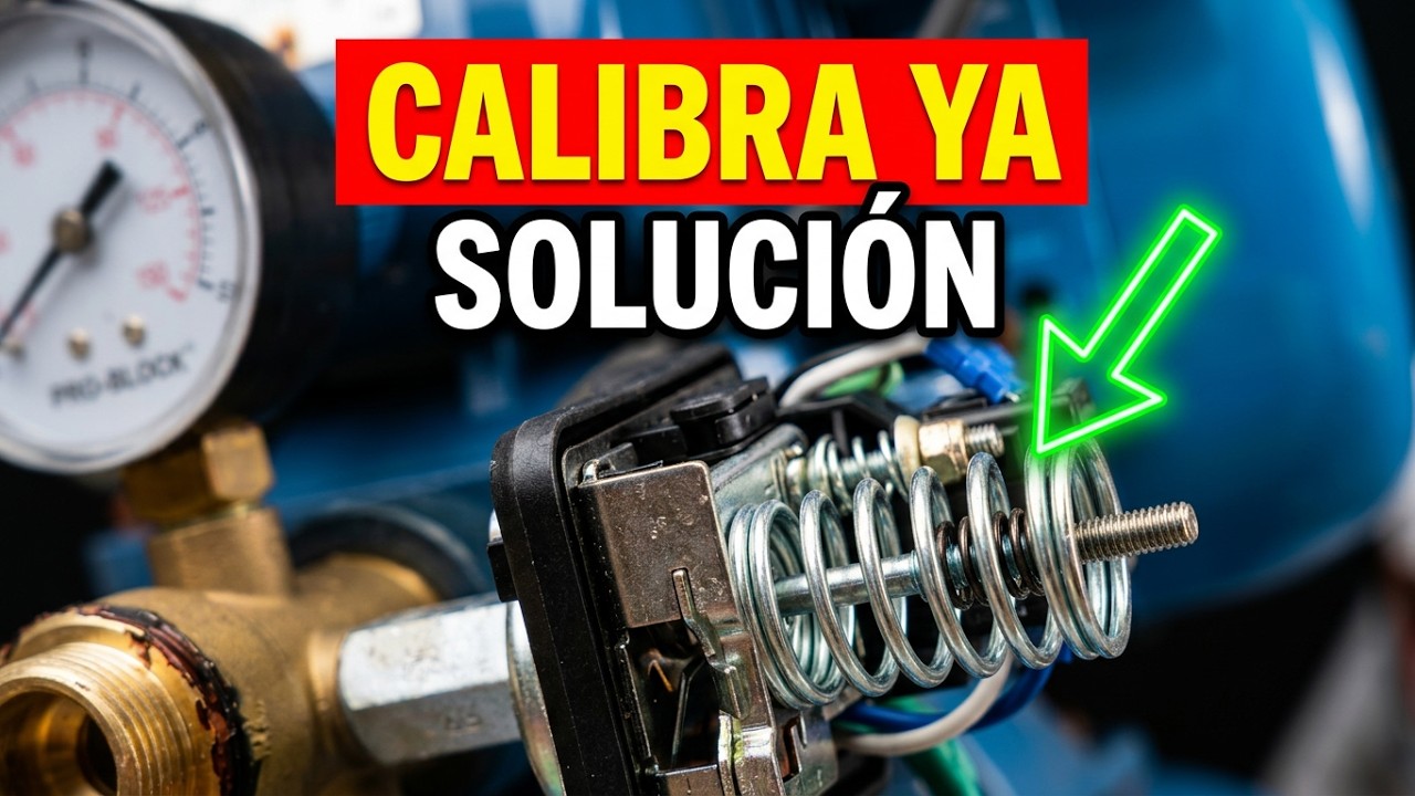Como regular presion en bomba de agua. Ajustar Alta y Baja. Calibra YA