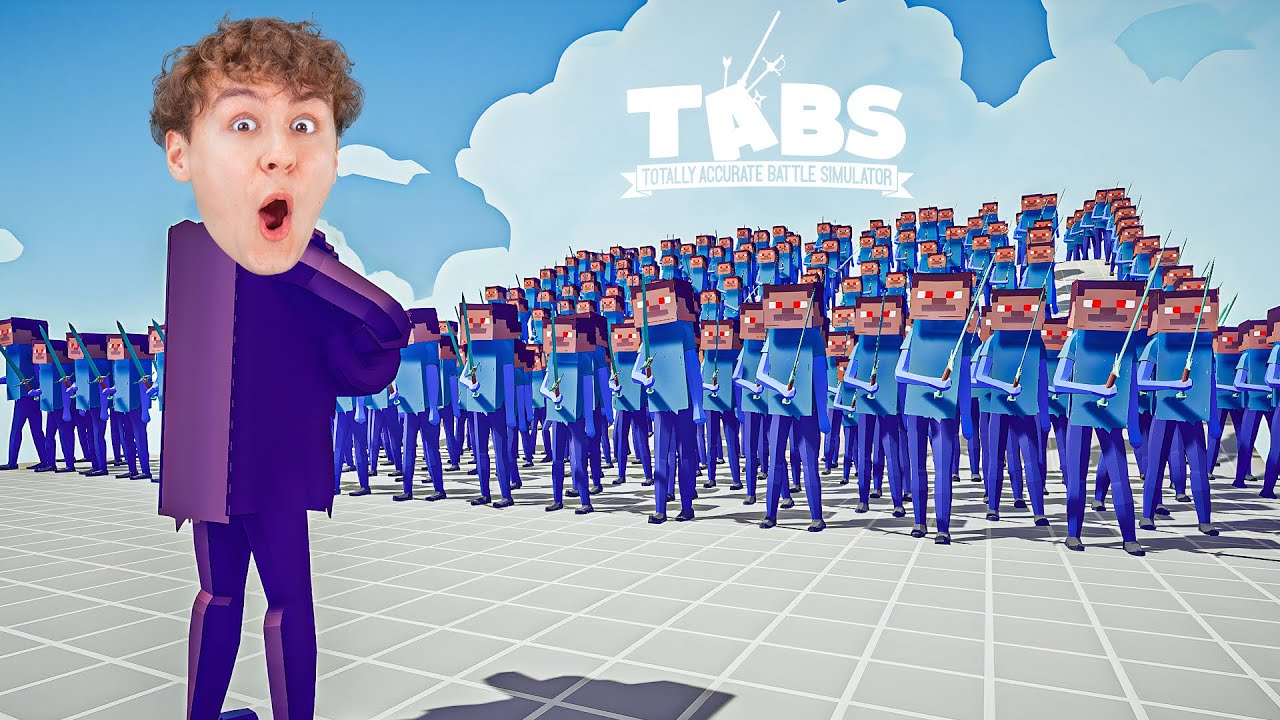 ÜBERLEBE den ANGRIFF von 1000 Minecraft Steve's?! - TABS (Minecraft Mod)