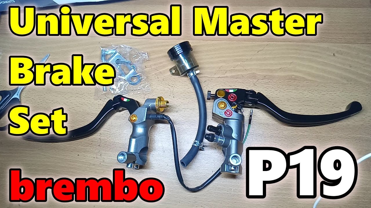 Universal Motorcycle BREMBO  P19 Master Brake Set single hydraulic