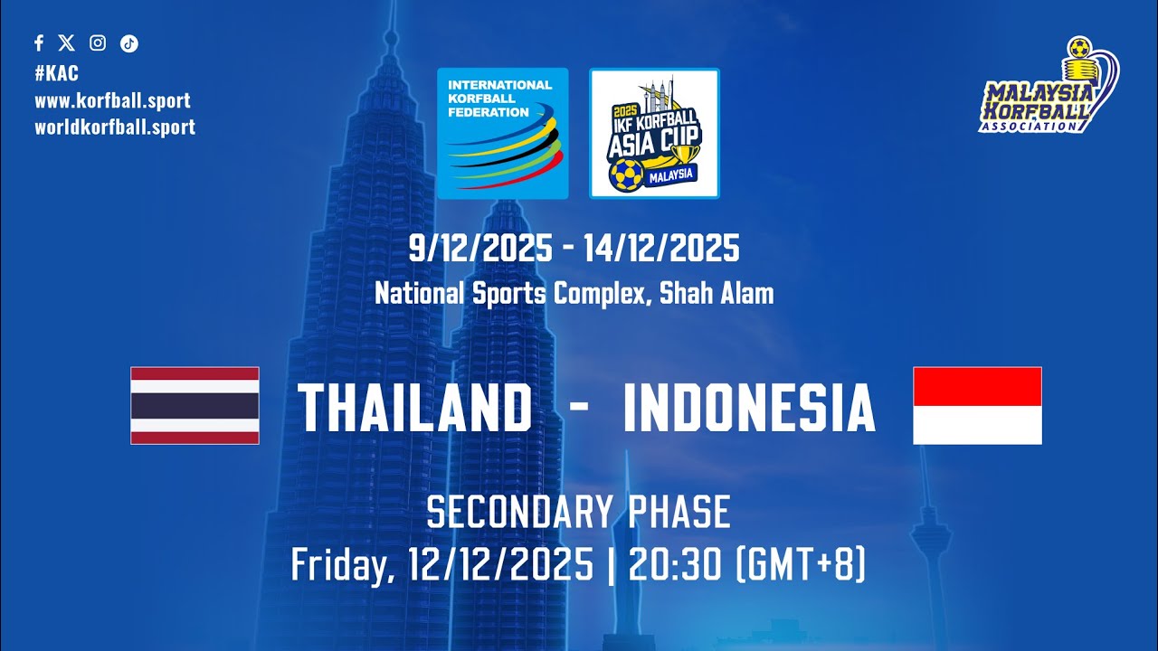 Thailand (3A) - Indonesia (2B) | IKF Korfball Asia Cup 2025