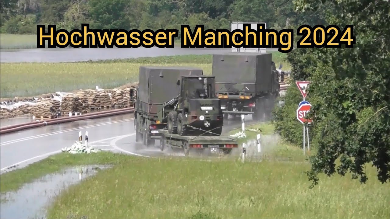 Flutkatastrophe Bayern 2024 - Bundeswehr im Einsatz - Lage in Manching am 05.06.2024