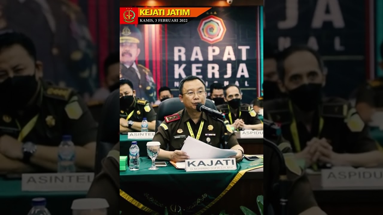 Kejati Jatim Ikuti Rapat Kerja  Nasional Kejaksaan RI tahun 2022 dengan Kejaksaan Agung RI