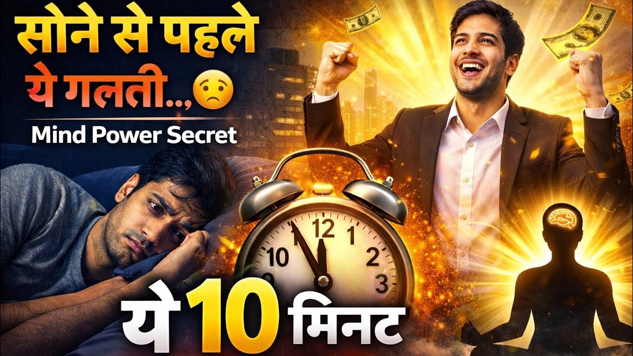 सोने से पहले ये 10 मिनट बदल देंगे आपकी किस्मत | Mind Power Secret