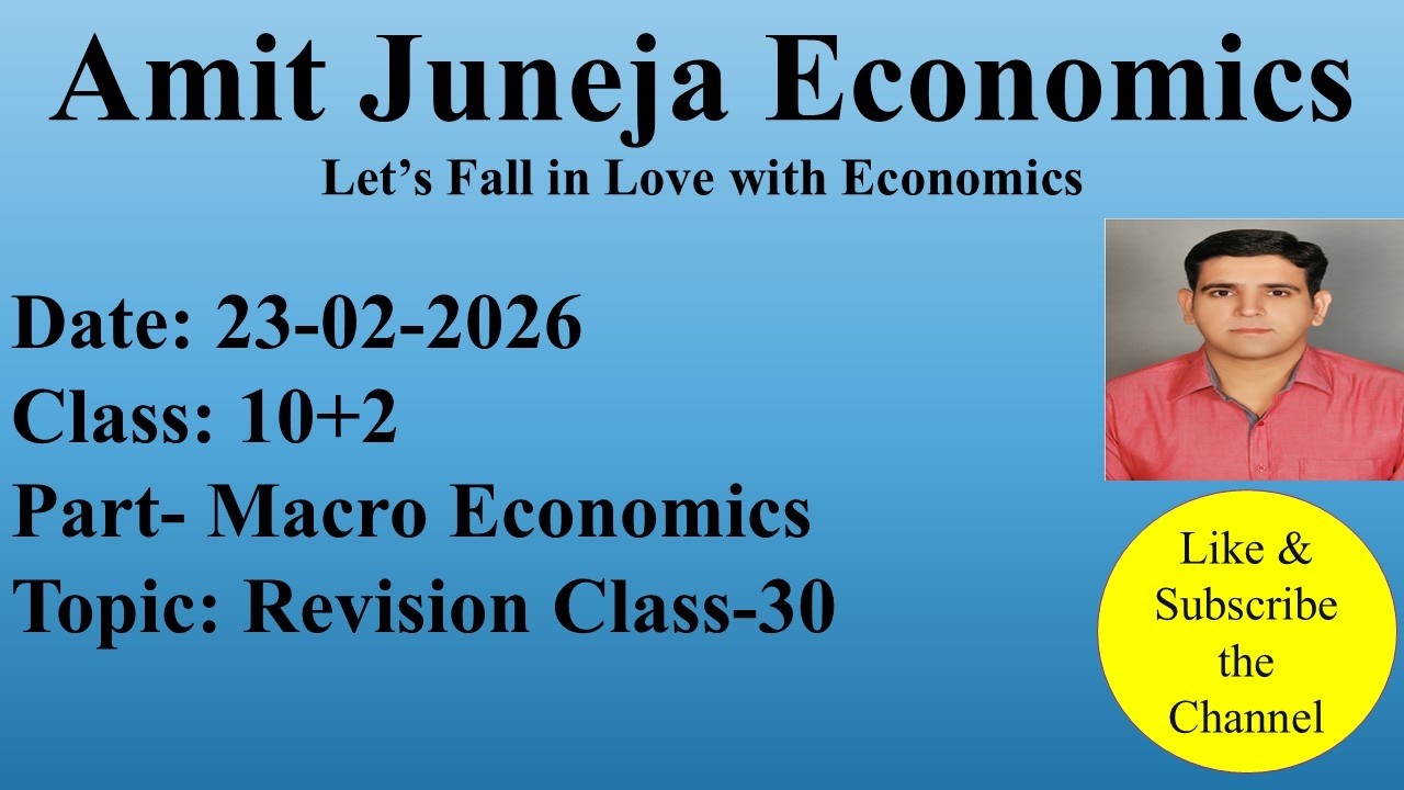 Revision Class-30 10+2 Economics Session: 2025-26