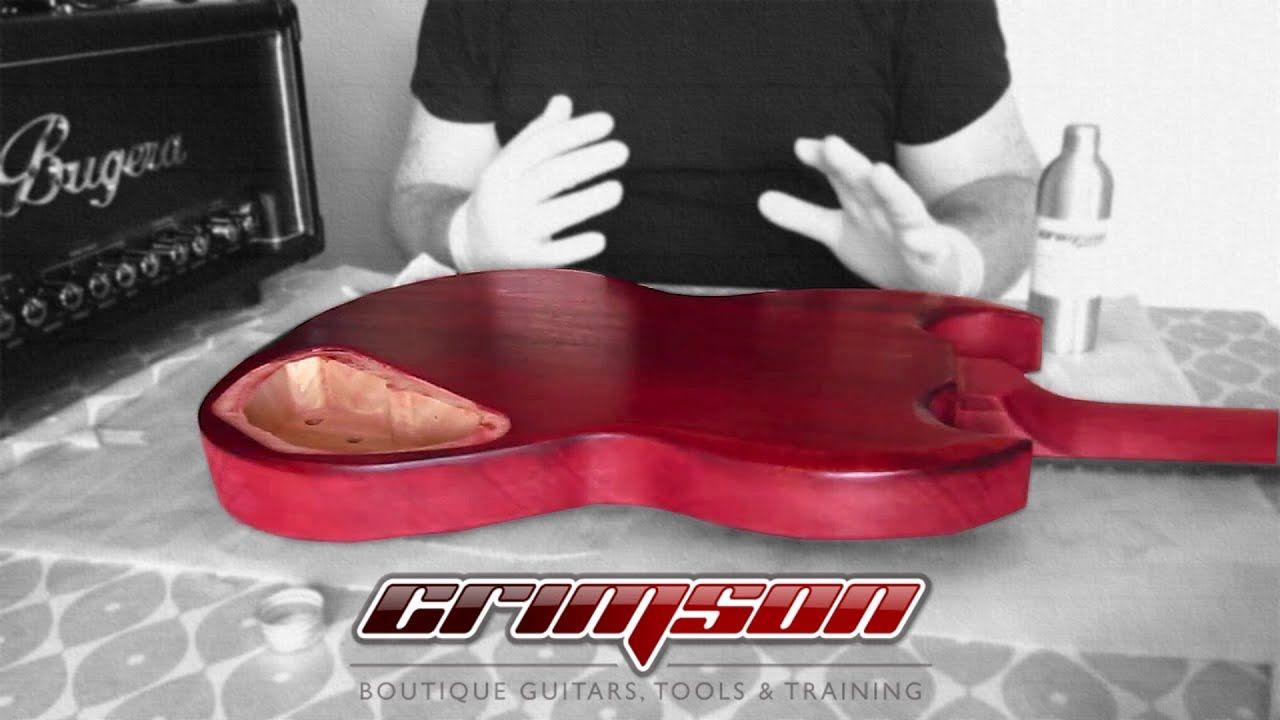 Crimson Guitars Finishing Oil on the kit guitar build (video 4)