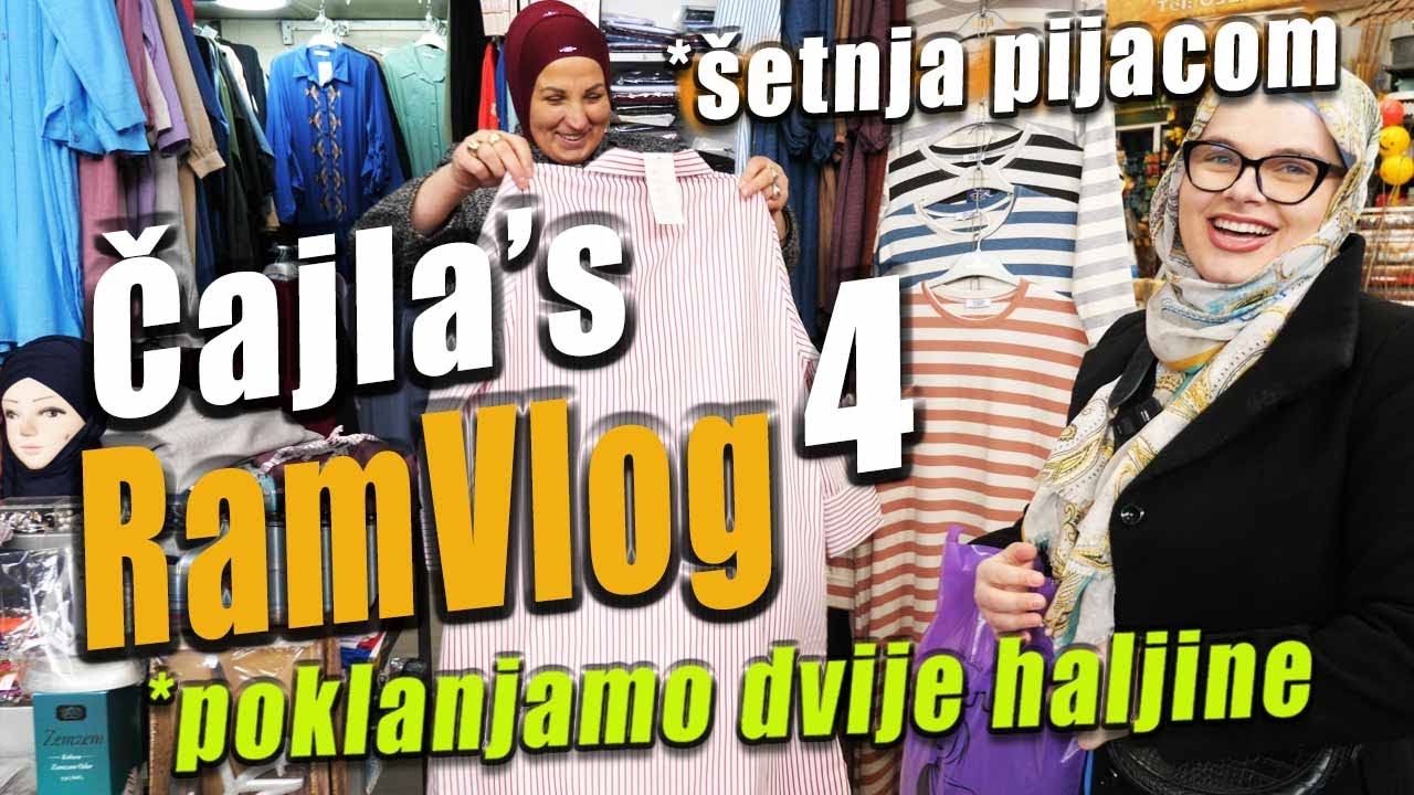 ŠETNJA PIJACOM U ZENICI & POKLANJAMO 2 HALJINE - Čajla's RamVlog 4 *paketići u Putovićima* 2024