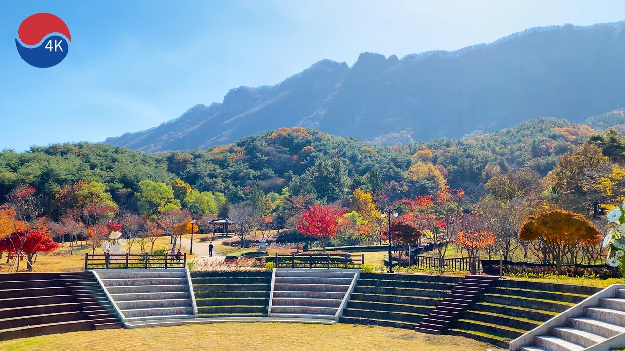 [4K]내장산 조각공원 워킹투어Colorful Autumn on Naejangsan Sculpture Park Walking Tour Jeonbuk  South Korea