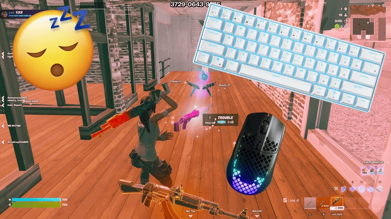 Tilted Zone Wars Keyboard ASMR | Royal Kludge 61| Fortnite Fast Builds & Clean Edits