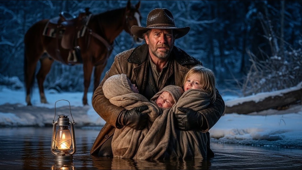 Three Babies Were Abandoned in an Icy Creek — Until a Cowboy Heard “Mama…” |Western Narrative